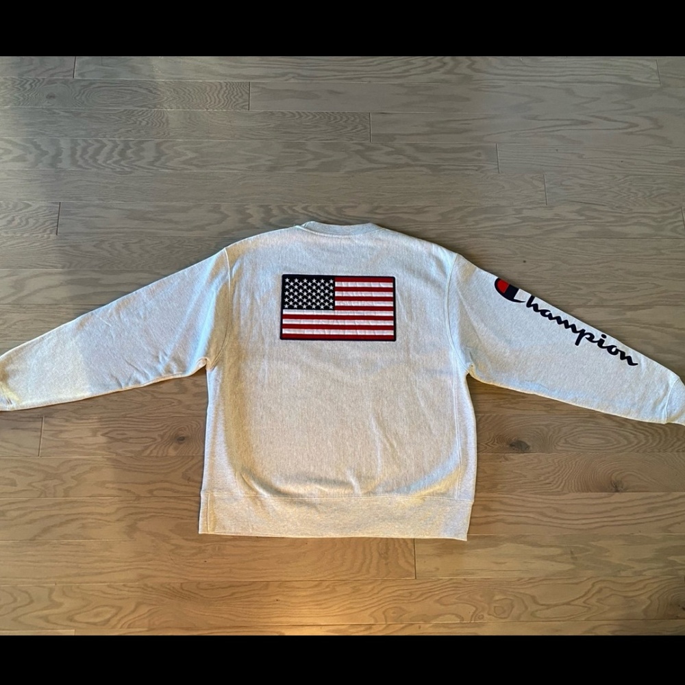 Champion American Flag Patch Reverse Weave Sweats… - image 2